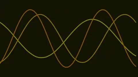 Smooth Sine Wave Animation Concept on Black Background for Modern Digital D.. Stock Footage 341056895