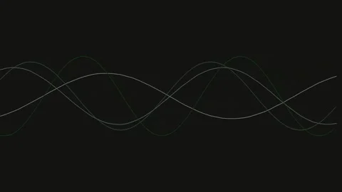 Smooth sine wave graphic animation loop, abstract looping background techno.. Stock Footage 341058561