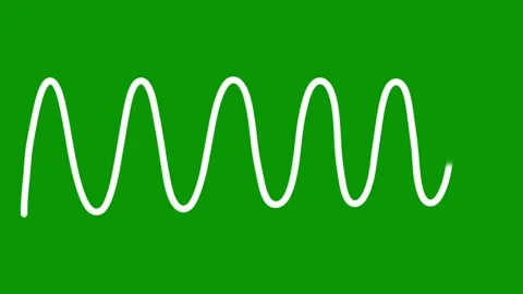 Smooth sine wave line animating as if drawn by pencil on green screen. 動画素材 334701256