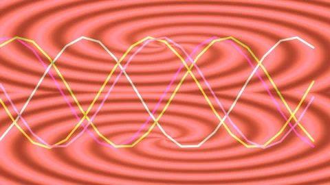 Smooth Sine Wave Pattern Animation: Abstract Digital Signal Background Loop Stock Footage 336772281