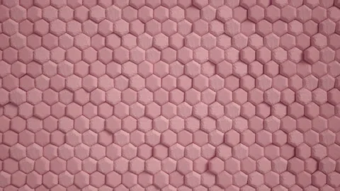 Smooth Skin After Replacing Damaged Tissues - Skin Regeneration - 3D Hexagonal S Stock Footage 166822113