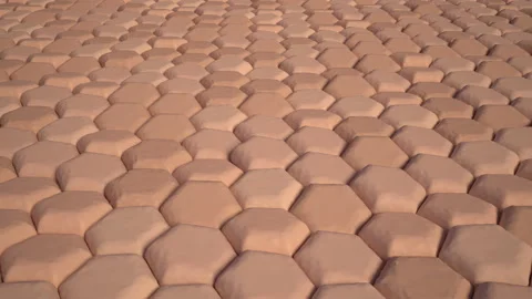 Smooth Skin After Replacing Damaged Tissues - Skin Regeneration - 3D Hexagonal S Stock Footage 166823159