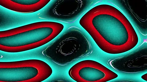 Smooth sliding of multi-colored circles on a turquoise background Video stock 150696538