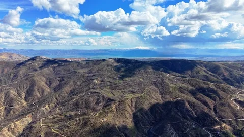 Smooth Slow Aerial Flight Toward a River and Mountain Landscape 스톡 동영상 342018994