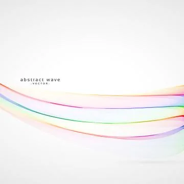 Smooth soft colorful rainbow wave vector background Stock Illustration
