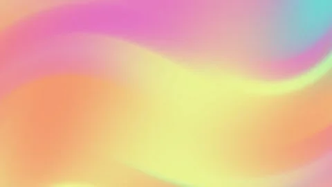 A smooth soft gradient transitions from pink to teal and yellow hues Stock Footage 294661685