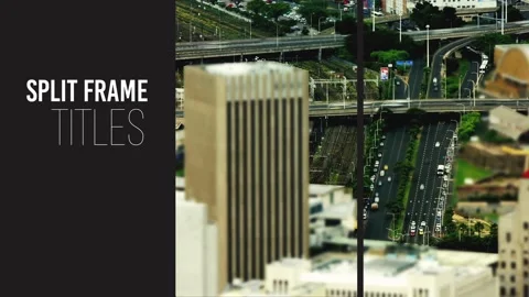 Smooth Split Frame Titles Modèle After Effects