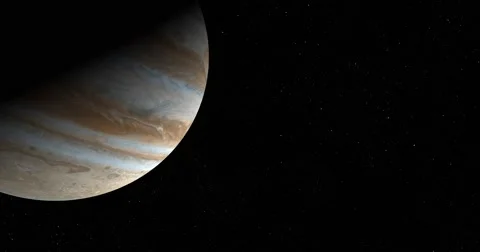 A smooth, steady departure from Jupiter.  Stock Footage 61951199