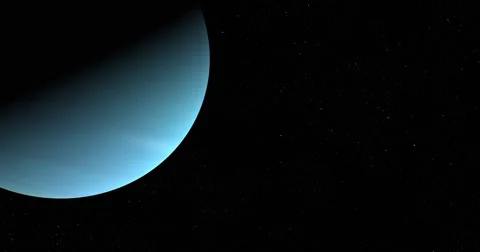 A smooth, steady departure from Uranus.  Stock-Footage 61887296