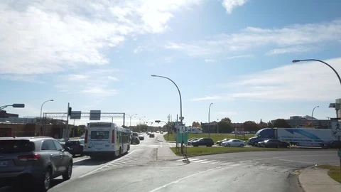 Smooth &amp; Steady Driving Shot Entering Highway 40 E During a Sunny Autumn Day 스톡 동영상 123533247
