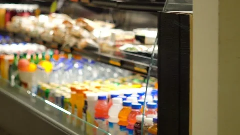 Smooth &amp; steady shot of snacks at a local cafe Stock Footage 77637030
