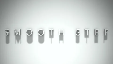 Smooth step 3D title animation with shadows on a white background Stock Footage 297386170