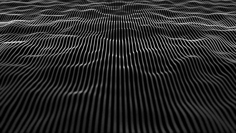 The smooth strings of waves flow from the viewer. seamless loop. Stock Footage 81262589