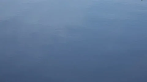 The smooth surface of the water. 4K. Stock Footage 42424723