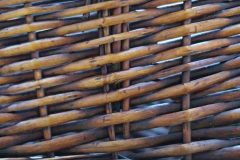 Smooth surface of wicker vine, background Stock Photos