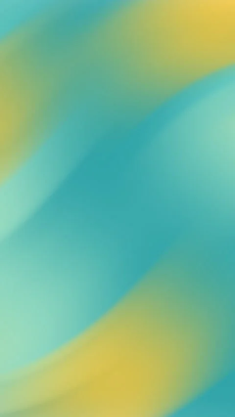Smooth Teal and Yellow Gradient Waves Abstract Background Loop Stock-Footage 327335411
