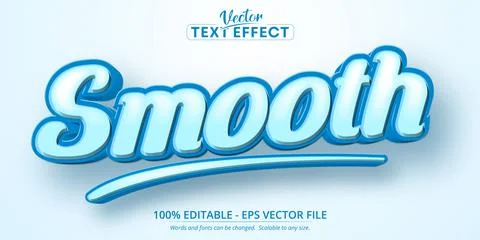 Smooth text, cartoon style editable text effect Stock Illustration