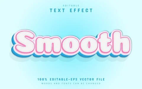 Smooth text, cartoon style text effect Stock Illustration