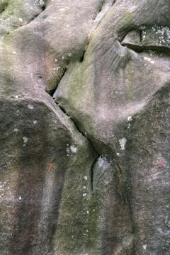 Smooth texture and rounded shapes of the Fontainebleau sandstone Foto stock