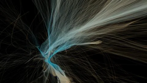 Smooth Threads Forming A Network 스톡 일러스트