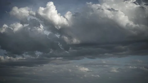 Smooth Timelapse of sky with thick clouds in 4K Video stock 90022572