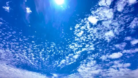Smooth timelapse of a vibrant blue sky and scattered white clouds Stock Footage 324505382