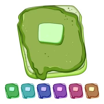 Smooth toast jam cartoon vector graphic Ilustración de archivo