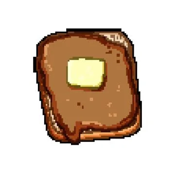 Smooth toast jam pixel art vector illustration Stock Illustration