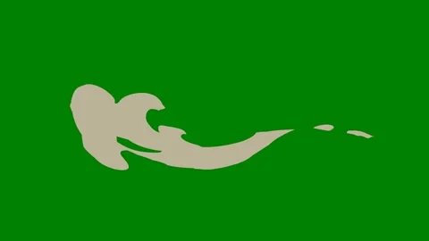 A smooth transition with abstract swirling lines on a green screen ideal Stock Footage 301387219