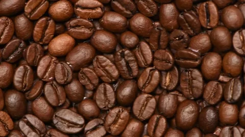 Smooth transition roasted coffee beans. Transition Video Element. Stock Footage 245084875