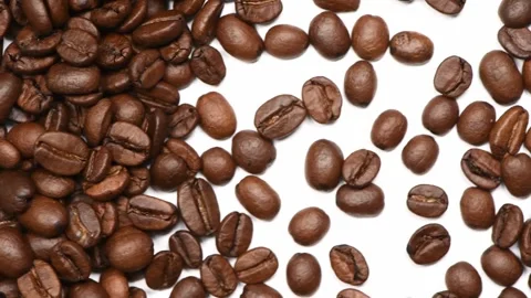 Smooth transition roasted coffee beans. Transition Video Element. Stock Footage 245084921