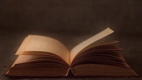 Opening Old Book, Stock Video