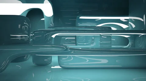 Smooth turquoise interior. Stock Footage 62656484