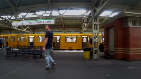 SMOOTH UNDERGROUND VIEW OF THE OLD EAST BERLIN Stock Footage 84320456
