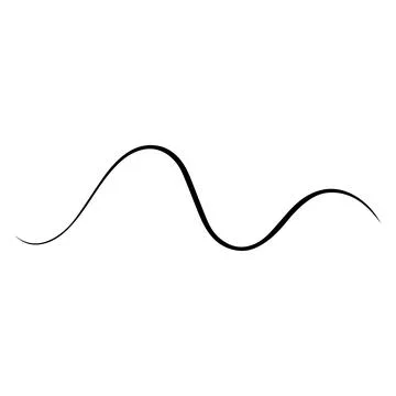 Smooth Undulating Line Abstract Flowing Wave Stock Illustration