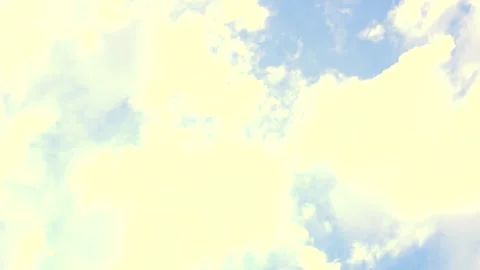 Smooth upward motion through open air and distinct white clouds Stock Footage 312758278