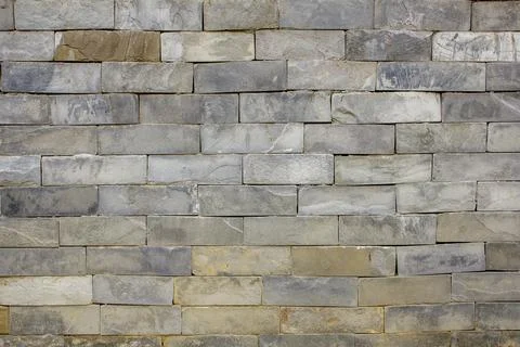Smooth wall of marble bricks. stone texture. gray stone wall Stock Photos