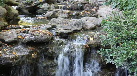 Smooth waterfall Stock Footage 3678569