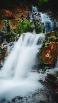 Smooth waterfall Stock Photos