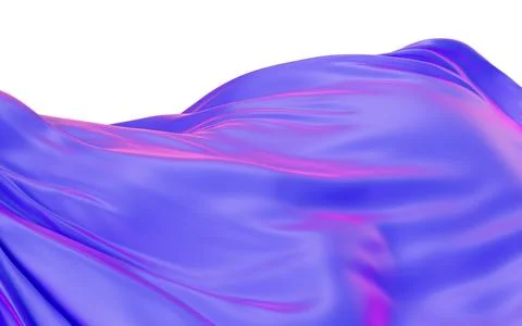 Smooth wave cloth background, 3d rendering. Stock Illustration