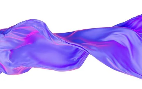 Smooth wave cloth background, 3d rendering. Illustrazione stock
