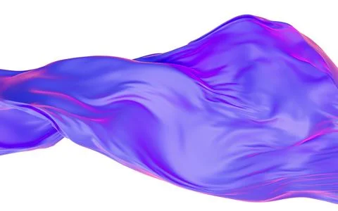 Smooth wave cloth background, 3d rendering. Stock Illustration