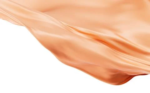 Smooth wave cloth background, 3d rendering. Stock Illustration