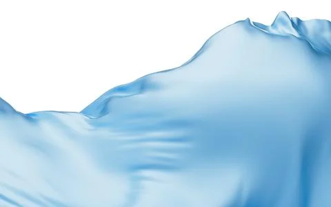 Smooth wave cloth background, 3d rendering. Stock Illustration