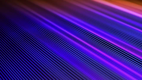 Smooth wave oscillation of straight bright glowing strings Stock Footage 314315665