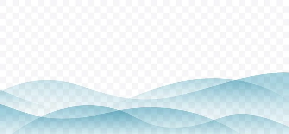 Smooth wave pattern. Transparent water wave background. Stock Illustration