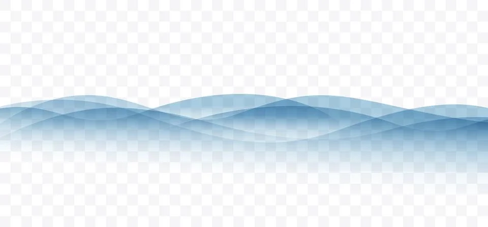 Smooth wave pattern. Transparent water wave background. Stock Illustration