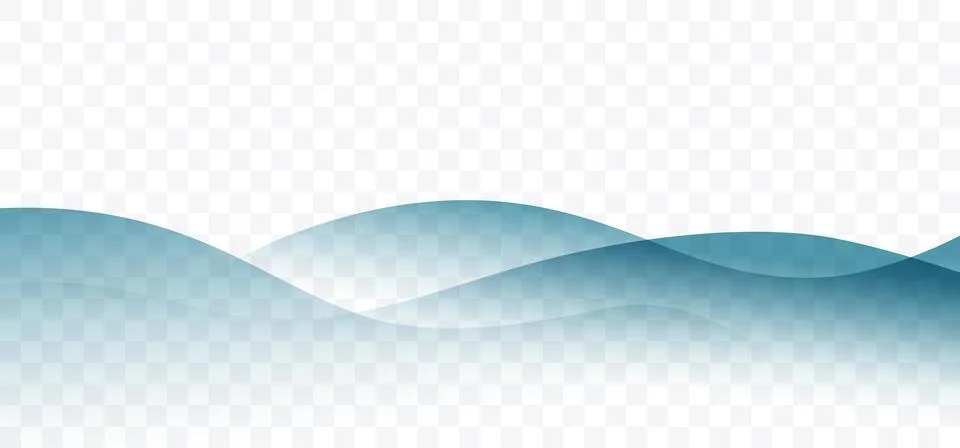 Smooth wave pattern. Transparent water wave background. Stock Illustration