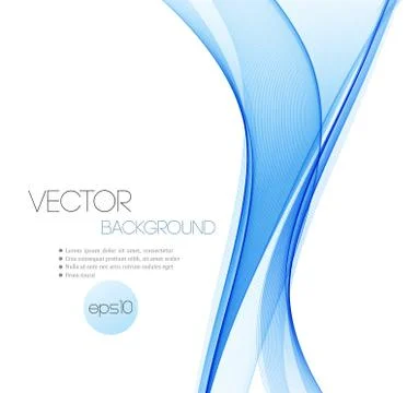 Smooth wave stream line abstract header layout. Vector illustration Illustrazione stock