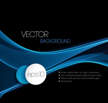 Smooth wave stream line abstract header layout. Vector illustration Stock Illustration
